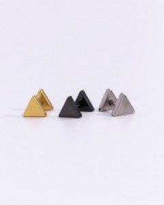 더블삼각 피어싱 귀걸이