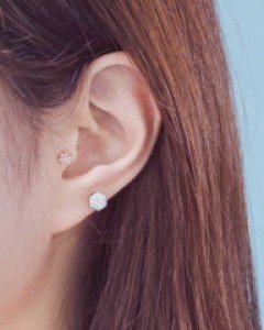 미니큐빅나사 피어싱 (낱개)