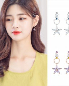 솔리안 귀걸이 나사형 귀찌 (실버침)