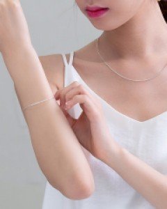 [925silver] 웨일  팔찌 목걸이 (실버)