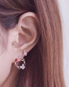 메르츠 귀걸이 나사형 귀찌 (실버침)