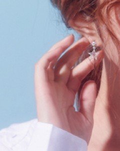 엘리브 귀걸이 실리콘 귀찌 (실버침)