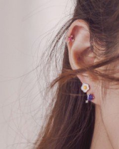 아벨리 귀걸이 (3set) (실버침)