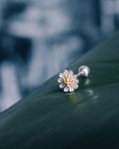 [925silver] 미니들꽃 실버 피어싱