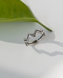 [925silver] 킹크라운 실버 반지 free size (15~18호)