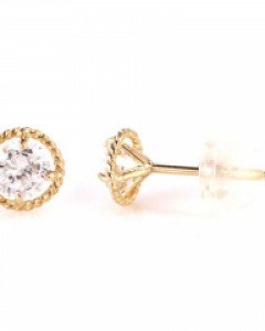 [제나벨라] 14K18K심플 포인트 침 스위트 로프 귀걸이