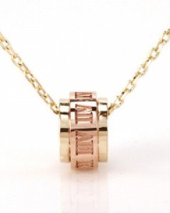 [제나벨라] 14K18K심플 링형 투톤골드 스위트 로망 목걸이