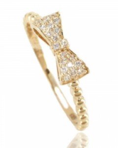 [제나벨라] 14K 18K 큐빅 리본 반지 피오나 반지