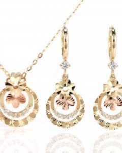 [제나벨라] 14K 18K골드 심플 귀걸이목걸이세트 아네이라 세트