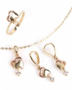 [제나벨라] 14K 18K골드 심플 귀걸이목걸이세트 밀레나 세트