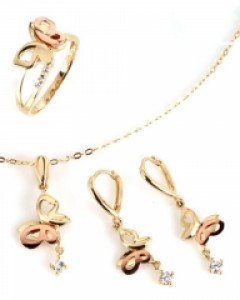 [제나벨라] 14K 18K골드 심플 귀걸이목걸이반지세트 조디 세트