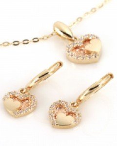 [제나벨라] 14K 18골드 귀걸이목걸이세트 다프네 세트