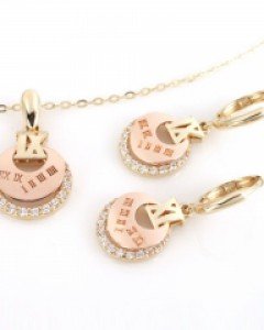 [제나벨라] 14K 18K골드 심플 귀걸이목걸이세트 아모스 세트