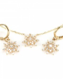 [제나벨라] 14K 18K골드 심플 귀걸이목걸이세트 스노우 세트