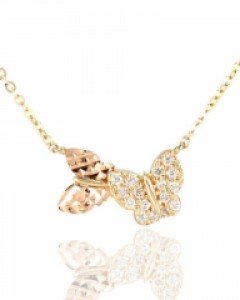 [제나벨라] 14K 18K 골드 나비 목걸이