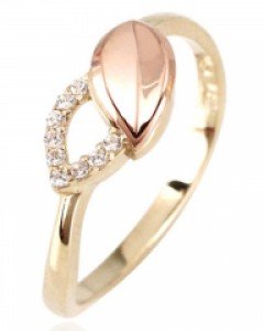 [제나벨라] 14K 18K 심플 데일리링 샤인 리프 반지