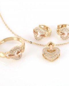 [제나벨라] 14K 18K골드 심플 귀걸이목걸이반지세트 로이자 세트