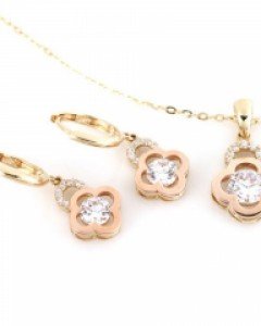 [제나벨라] 14K 18K골드 심플 귀걸이목걸이세트 피코 세트