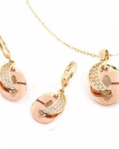 [제나벨라] 14K 18K골드 컷팅 귀걸이목걸이세트 아달리나 세트