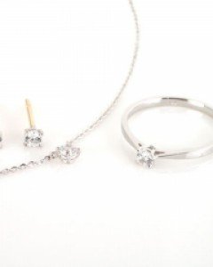 [제나벨라] 14K 18K골드 심플 귀걸이목걸이반지세트 아로니 세트