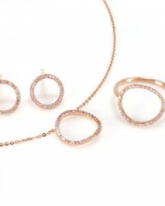 [제나벨라] 14K 18K골드 심플 귀걸이목걸이반지세트 아델라 세트