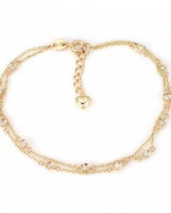 [제나벨라] 14K 18K골드 심플 여자두줄체인팔찌 아르미스 팔찌