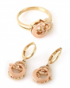 [제나벨라] 14K 18K골드 심플 귀걸이반지세트 에테르노 세트