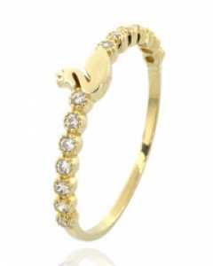 [제나벨라] 14K 18K 미스링 심플 스완 반지