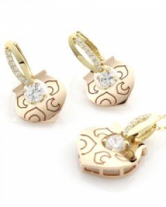 [제나벨라] 14K 18K골드 심플 귀걸이목걸이세트 인술라 세트