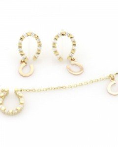 [제나벨라] 14K 18골드 귀걸이목걸이세트 갈리 세트