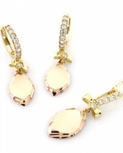 [제나벨라] 14K 18골드 귀걸이목걸이세트 펠로 세트