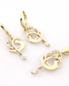 [제나벨라] 14K 18K골드 심플 귀걸이목걸이세트 바릴로체 세트