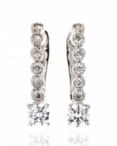 [제나벨라] 14K 18K 다이아 프로포즈 로몬드 1부 다이아 귀걸이