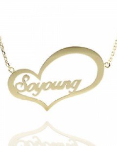[제나벨라] 14K 18K 이니셜 목걸이 하트 이니셜 목걸이