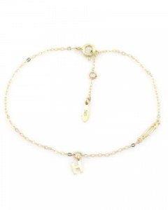 [제나벨라] 14K 18K이니셜 체인 큐트 알파벳 팔찌Ⅱ