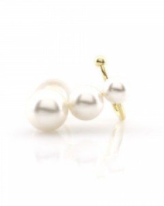 [제나벨라] 14K18K 진주 이어커프 심플 펄 이어커프스 [낱개상품-왼쪽용]