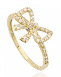 [제나벨라] 14K 18K데일리 반지 큐빅 리본 반지