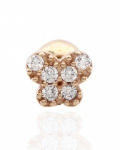 [제나벨라] 14K18K핑크골드 귀여운 나비 롬 피어싱 [낱개상품]