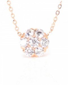 [제나벨라] 14K18K핑크골드 체인일체형 여자 콜리마 목걸이