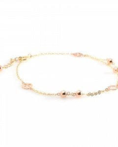 [제나벨라] 14K 18K골드 볼 꽃 여성 두줄체인 다니엘르 팔찌Ⅱ