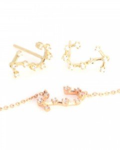 14K 18K골드 별자리 귀걸이목걸이세트 스콜피오 세트 [전갈자리]