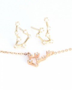 14K 18K골드 별자리 귀걸이목걸이세트 캐프리콘 세트 [염소자리]