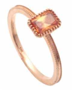 [제나벨라] 14K18K 핑크골드 심플 미스링 엔틱 가넷 반지