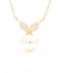 [제나벨라] 14K18K 진주 체인일체형 큐빅 펄 목걸이