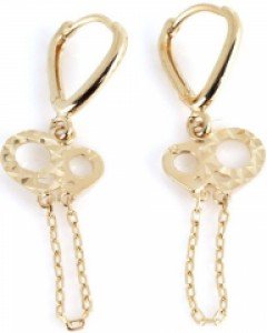 [제나벨라] 14K 18K 데일리 원터치 귀걸이 큐트 핸드커프스 귀걸이