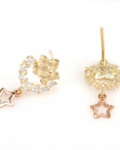 데이지 귀걸이♥14k귀걸이,금귀걸이,예쁜귀걸이,골드귀걸이,이쁜귀걸이,별,침귀걸이,침형,별모양,핑크골드,투톤칼라,화사한,선물용,기념일,14k귀걸이싼곳♥[제나벨라]