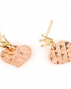 아이린 귀걸이♥14k귀걸이,금귀걸이,예쁜귀걸이,침귀걸이,침형,골드귀걸이,이쁜귀걸이,하트,하트모양,깜찍한,핑크골드,왕관,선물용,기념일,14k귀걸이싼곳♥[제나벨라]