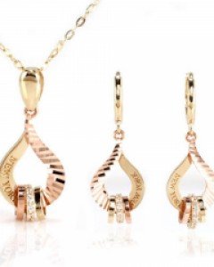 [제나벨라] 14K 18K골드 심플 귀걸이목걸이세트 로티 세트