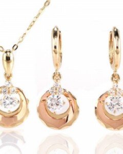 [제나벨라] 14K 18K골드 심플 귀걸이목걸이세트 레슬리 세트