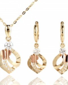 [제나벨라] 14K 18K골드 심플 귀걸이목걸이세트 에밀리아 세트